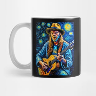 Neil Young in starry night Mug